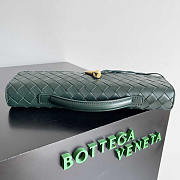 Bottega Veneta Long Clutch Andiamo With Handle Dark Green 31x13x3cm - 2