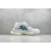 Balenciaga Runner Graffiti Sneaker White Blue Mesh Nylon - 1