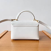 Celine Teen Nino Bag Calfskin White 20.5x13x8cm - 4