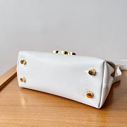 Celine Teen Nino Bag Calfskin White 20.5x13x8cm - 3