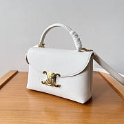 Celine Teen Nino Bag Calfskin White 20.5x13x8cm - 2