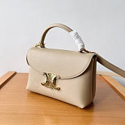 Celine Teen Nino Bag Calfskin Beige 20.5x13x8cm - 5