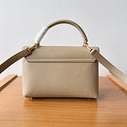 Celine Teen Nino Bag Calfskin Beige 20.5x13x8cm - 3