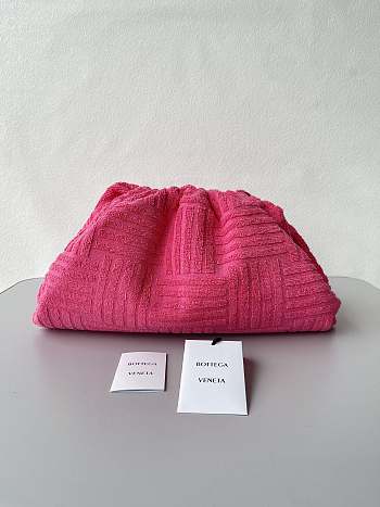 Bottega Veneta Pouch Pochette Pink Sponge Fabric 38x20x8.5cm