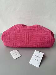 Bottega Veneta Pouch Pochette Pink Sponge Fabric 38x20x8.5cm - 6