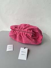 Bottega Veneta Pouch Pochette Pink Sponge Fabric 38x20x8.5cm - 4