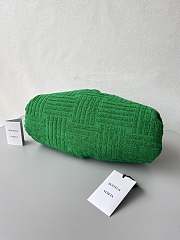 Bottega Veneta Pouch Pochette Green Sponge Fabric 38x20x8.5cm - 5