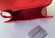 Balenciaga Hourglass Bag Red Leather 23x10x24cm - 6