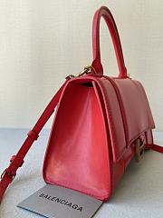 Balenciaga Hourglass Bag Red Leather 23x10x24cm - 2