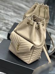 YSL Joe Bucket Bag Beige Lambskin 22x29x15cm - 6