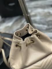 YSL Joe Bucket Bag Beige Lambskin 22x29x15cm - 3