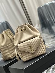 YSL Joe Bucket Bag Beige Lambskin 22x29x15cm - 2