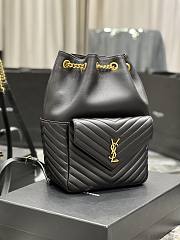 YSL Joe Bucket Bag Black Lambskin 22x29x15cm - 5