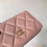 Chanel Classic Zipped Coin Purse Pink Gold Caviar 7.5x11x2cm - 6