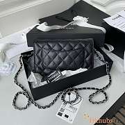 Chanel WOC Black Silver Hardware With Magnetic Closure Size 19.5 cm - 6