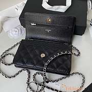 Chanel WOC Black Silver Hardware With Magnetic Closure Size 19.5 cm - 2