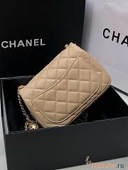 Chanel Flap Bag Lambskin Beige 17cm - 6