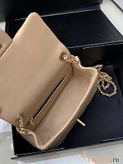 Chanel Flap Bag Lambskin Beige 17cm - 5