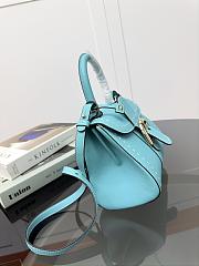 Delvaux Brillant Mini Whole-Grain Leather Blue 20x12x15cm - 2