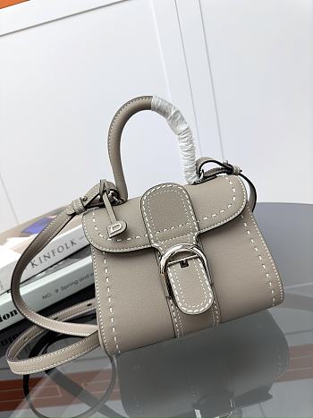 Delvaux Brillant Mini Whole-Grain Leather Grey 20x12x15cm