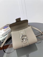 Delvaux Brillant Mini Whole-Grain Leather Grey 20x12x15cm - 4