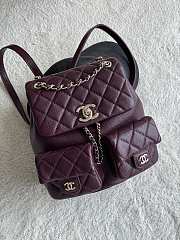 Chanel Backpack Red Wine Gold Caviar 20.5x20x12cm - 1