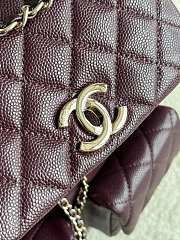 Chanel Backpack Red Wine Gold Caviar 20.5x20x12cm - 5