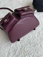 Chanel Backpack Red Wine Gold Caviar 20.5x20x12cm - 3