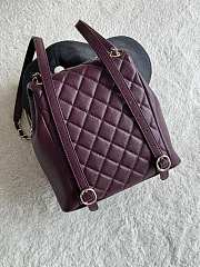 Chanel Backpack Red Wine Gold Caviar 20.5x20x12cm - 2