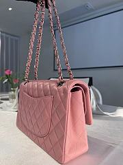 Chanel Medium Flap Bag Pink Caviar Silver 25cm - 6