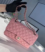 Chanel Medium Flap Bag Pink Caviar Silver 25cm - 5