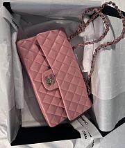 Chanel Medium Flap Bag Pink Caviar Silver 25cm - 4