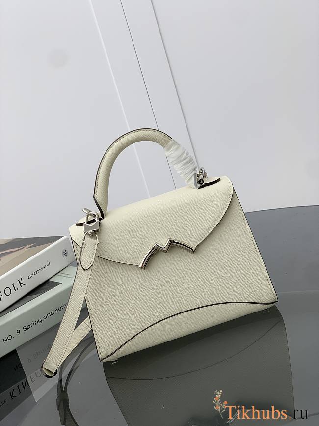 Moynat White Gabrielle BB Silver Hardware 22x16x8.5cm - 1