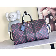 Louis Vuitton LV Keepall Monogram 45 Black Pink 45x27x20cm - 1