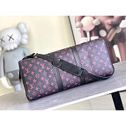 Louis Vuitton LV Keepall Monogram 45 Black Pink 45x27x20cm - 5