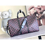 Louis Vuitton LV Keepall Monogram 45 Black Pink 45x27x20cm - 3