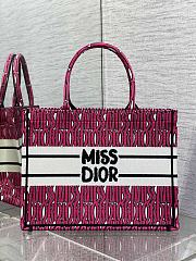 Dior Medium Book Tote Fuchsia White Miss Dior 36 x 27.5 x 16.5 cm - 1