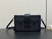 Louis Vuitton LV Petite Malle Black Bag calfskin 20x6x12.5cm - 1