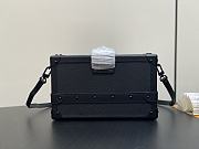 Louis Vuitton LV Petite Malle Black Bag calfskin 20x6x12.5cm - 2