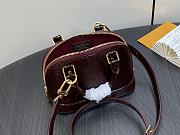 Louis Vuitton LV Nano Alma Bag Bordeaux Red 18 x 12 x 8 cm - 2