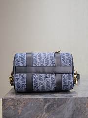 Dior Groove 20 Bag Blue Denim Oblique Jacquard 20.5x13.5x12cm - 4