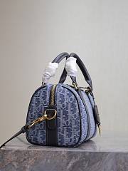 Dior Groove 20 Bag Blue Denim Oblique Jacquard 20.5x13.5x12cm - 3