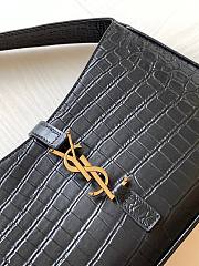 YSL Le 5 À 7 Hobo Crocodile Black Bag 23x16x6.5cm - 2