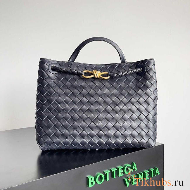 Bottega Veneta Medium Andiamo Dark Blue Bag 32x24x12cm - 1