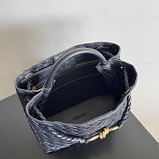 Bottega Veneta Small Andiamo Dark Blue Bag 25x22x10.5cm - 6