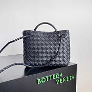 Bottega Veneta Small Andiamo Dark Blue Bag 25x22x10.5cm - 4