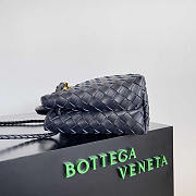 Bottega Veneta Small Andiamo Dark Blue Bag 25x22x10.5cm - 2