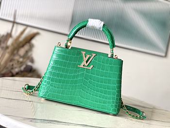 Louis Vuitton LV Capucines BB Crocodile Green 27cm