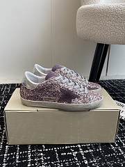 Golden Goose Purple Super-star Glittered Sneakers - 1