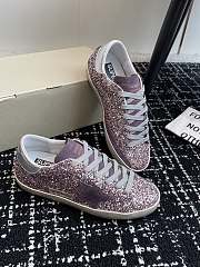 Golden Goose Purple Super-star Glittered Sneakers - 2